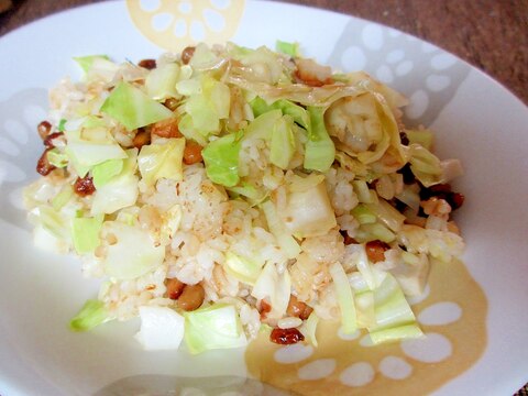 納豆キャベツチャーハン